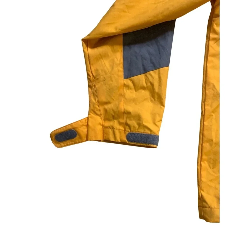 Tri-Mountain Foreign Fly Yellow Hooded Windbreaker Jacket Mens Large Car Logos‎